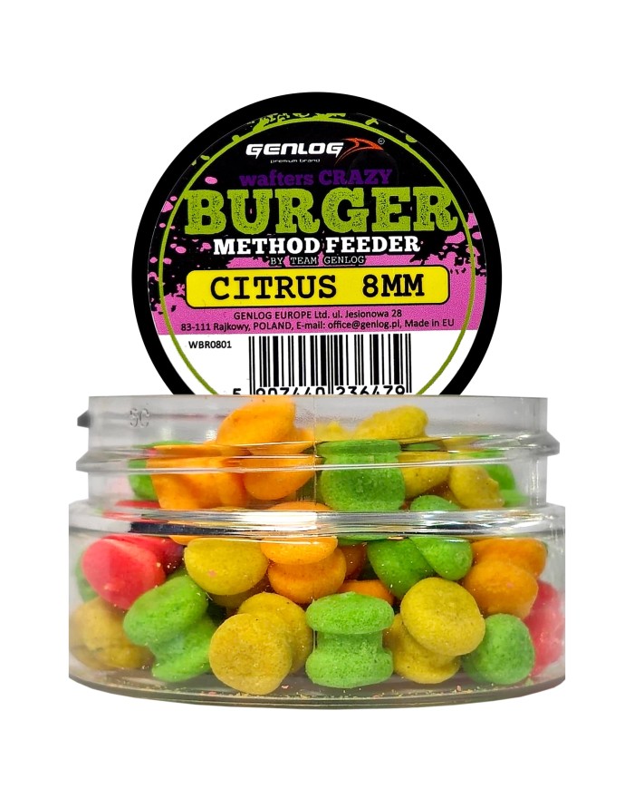 Crazy Wafters Burger GENLOG Citrus 8mm 15g Crazy Wafters Burger GENLOG Citrus 8mm 15g
