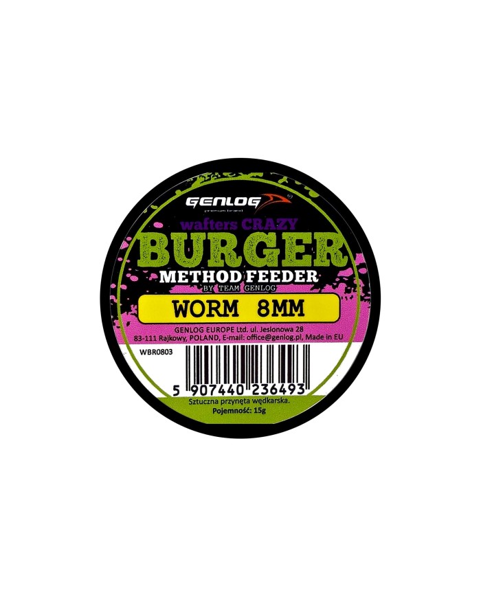 Crazy Wafters Burger GENLOG Worm 8mm 15g Crazy Wafters Burger GENLOG Worm 8mm 15g