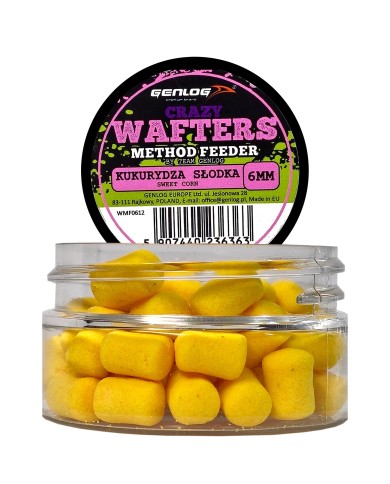Crazy Wafters Dumbells GENLOG Kukurydza Słodka 6mm 15g Crazy Wafters Dumbells GENLOG Kukurydza Słodka 6mm 15g