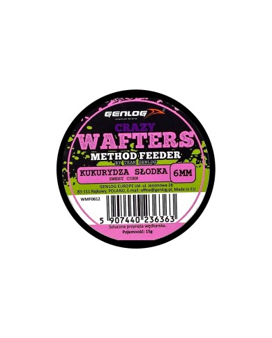 Crazy Wafters Dumbells GENLOG Kukurydza Słodka 6mm 15g Crazy Wafters Dumbells GENLOG Kukurydza Słodka 6mm 15g