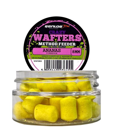 Crazy Wafters Dumbells GENLOG Ananas 8mm 15g Crazy Wafters Dumbells GENLOG Ananas 8mm 15g