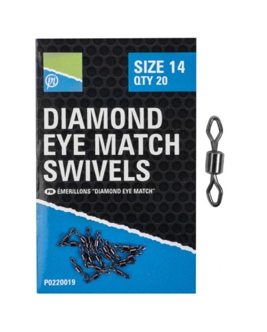 Krętliki Preston Diamond Eye Match - roz. 14 Krętliki Preston Diamond Eye Match - roz. 14