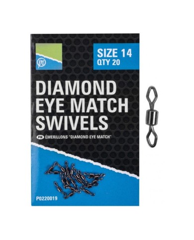 Krętliki Preston Diamond Eye Match - roz. 12 Krętliki Preston Diamond Eye Match - roz. 12