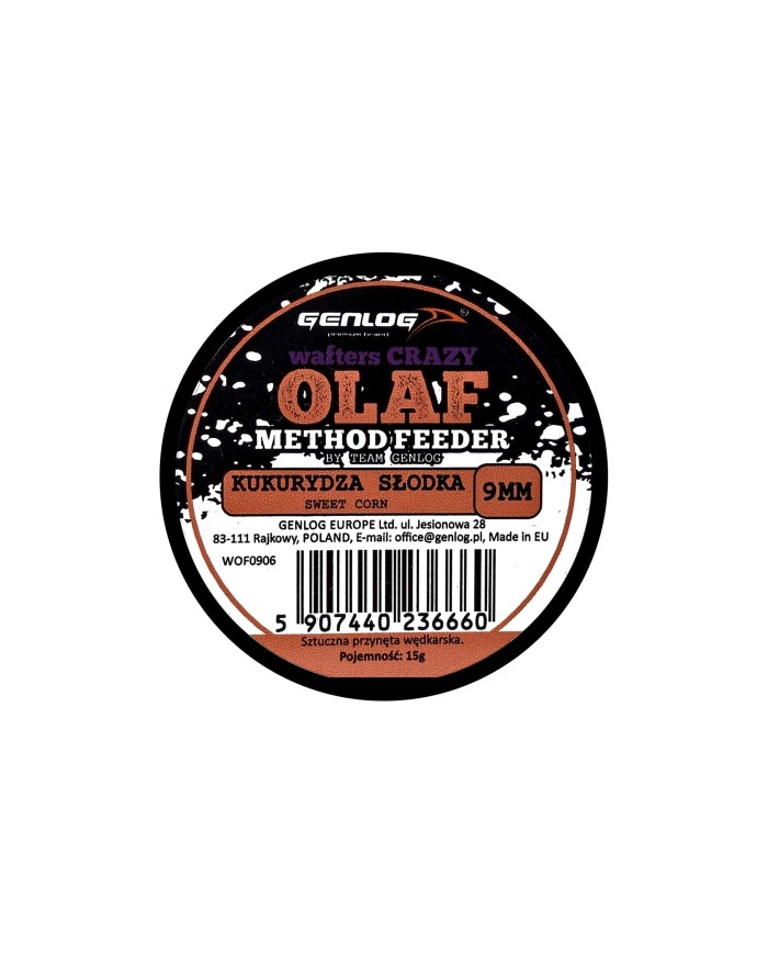 Crazy Wafters Olaf GENLOG Kukurydza Słodka 9mm 15g Crazy Wafters Olaf GENLOG Kukurydza Słodka 9mm 15g
