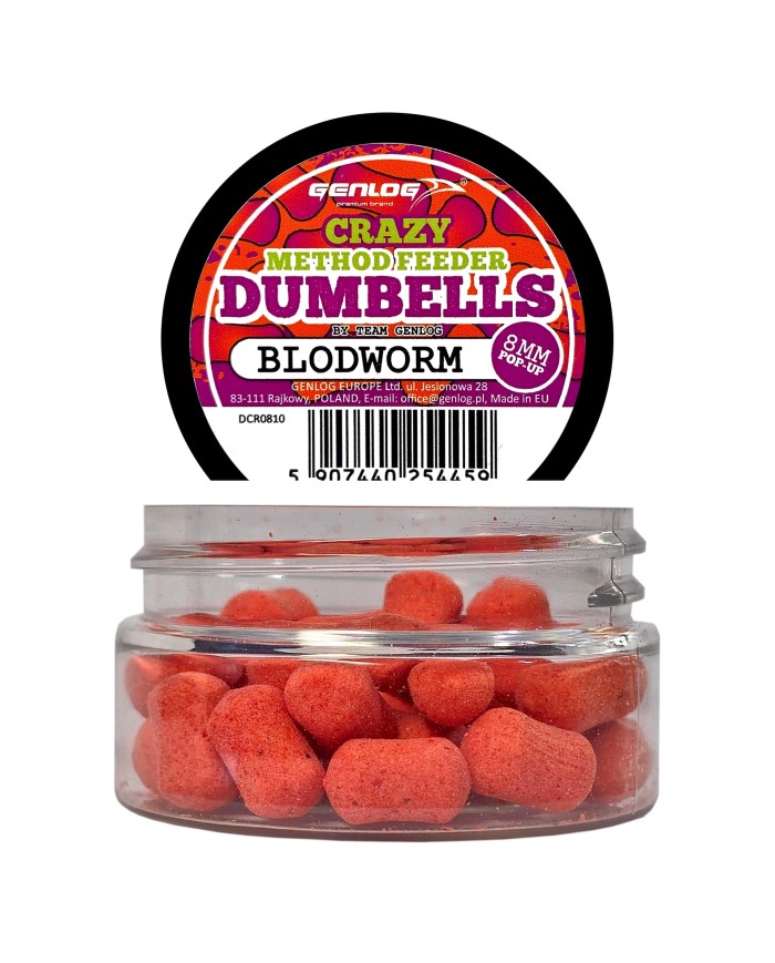 Crazy Dumbells Pop-Up GENLOG Blodworm 8mm 10g