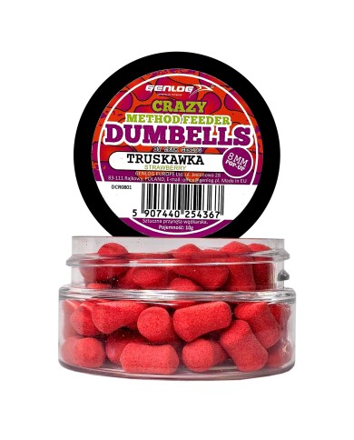 Crazy Dumbells Pop-Up GENLOG Truskawka 8mm 10g Crazy Dumbells Pop-Up GENLOG Truskawka 8mm 10g