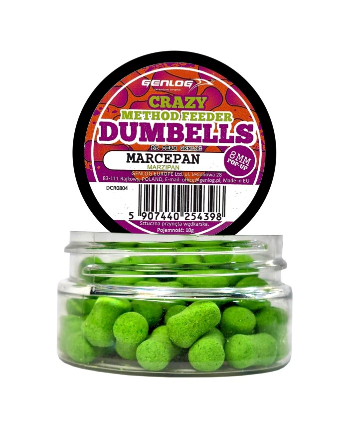 Crazy Dumbells Pop-Up GENLOG Marcepan 8mm 10g Crazy Dumbells Pop-Up GENLOG Marcepan 8mm 10g