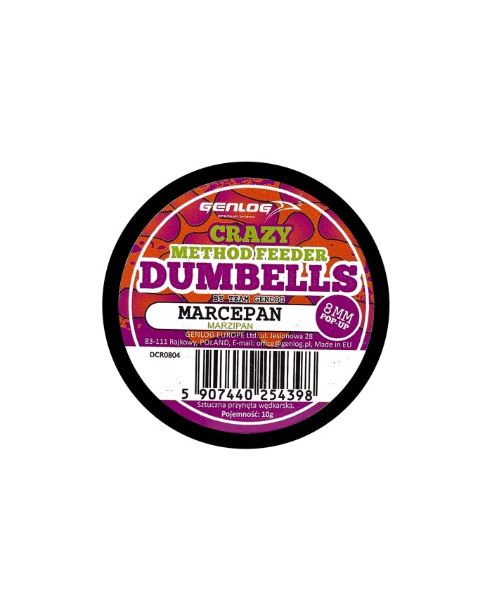 Crazy Dumbells Pop-Up GENLOG Marcepan 8mm 10g Crazy Dumbells Pop-Up GENLOG Marcepan 8mm 10g