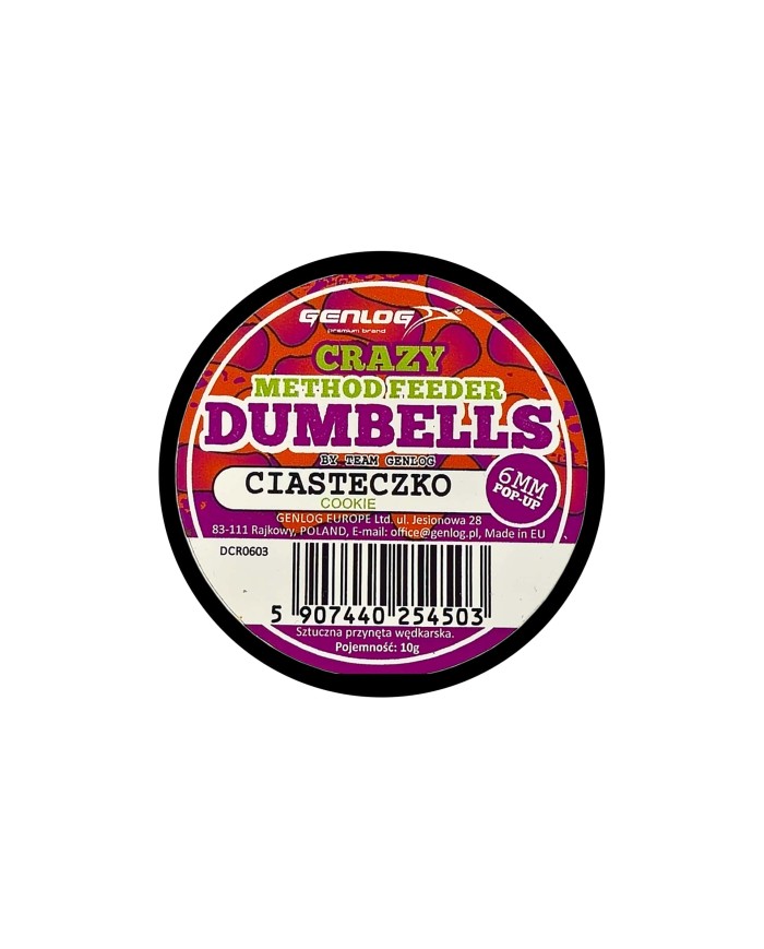 Crazy Dumbells Pop-Up GENLOG Ciasteczko 6mm 10g Crazy Dumbells Pop-Up GENLOG Ciasteczko 6mm 10g
