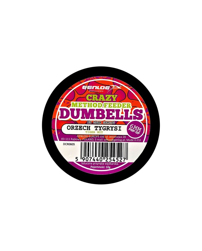Crazy Dumbells Pop-Up GENLOG Orzech Tygrysi 6mm 10g Crazy Dumbells Pop-Up GENLOG Orzech Tygrysi 6mm 10g