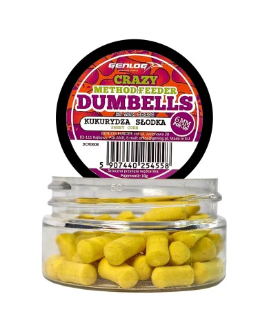Crazy Dumbells Pop-Up GENLOG Kukurydza Słodka 6mm 10g Crazy Dumbells Pop-Up GENLOG Kukurydza Słodka 6mm 10g