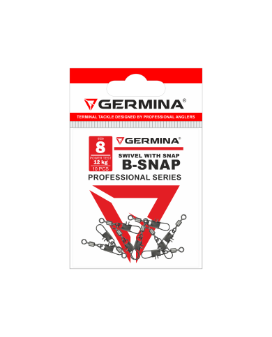 Agrafka z krętlikiem GERMINA B-Snap nr 8 - op. 10 szt.