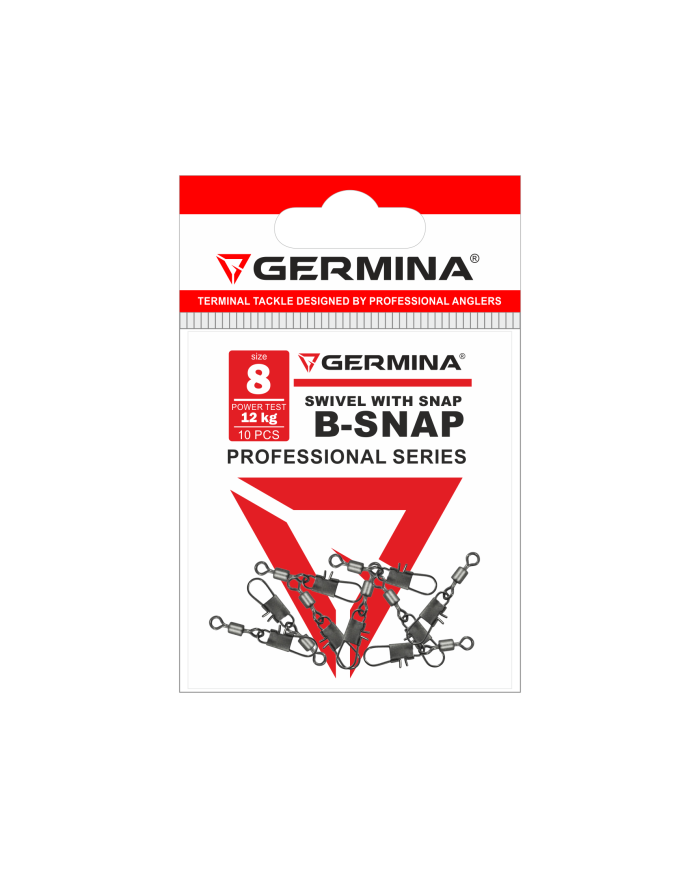 Agrafka z krętlikiem GERMINA B-Snap nr 8 - op. 10 szt. Agrafka z krętlikiem GERMINA B-Snap nr 8 - op. 10 szt.