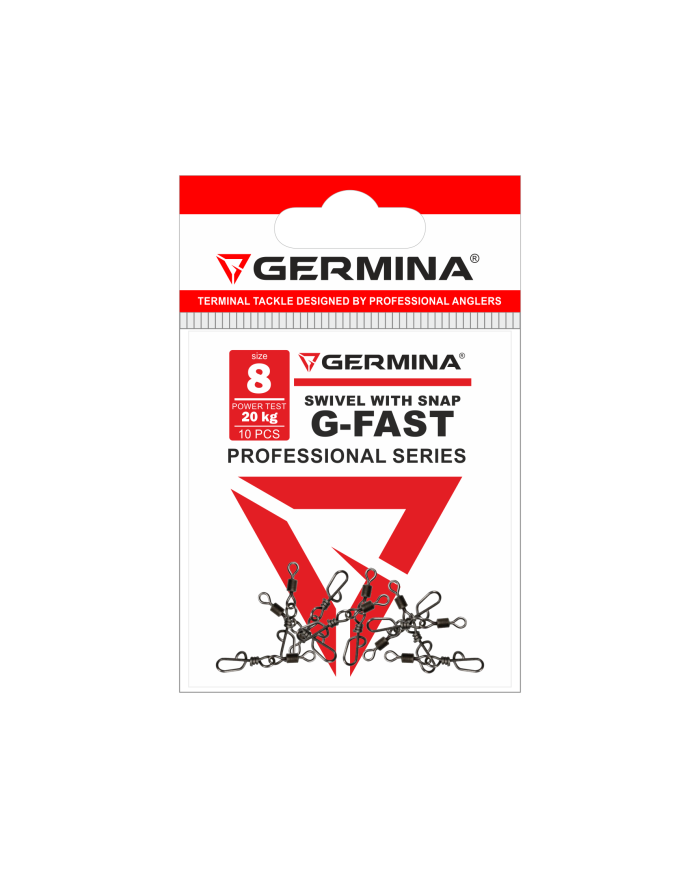 Agrafka z krętlikiem GERMINA G-Fast nr 8 - op. 10 szt.
