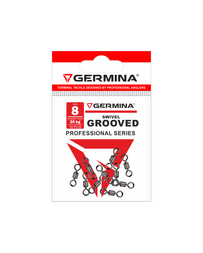 Krętlik GERMINA Grooved Swivel nr 8 - op. 10 szt. Krętlik GERMINA Grooved Swivel nr 8 - op. 10 szt.