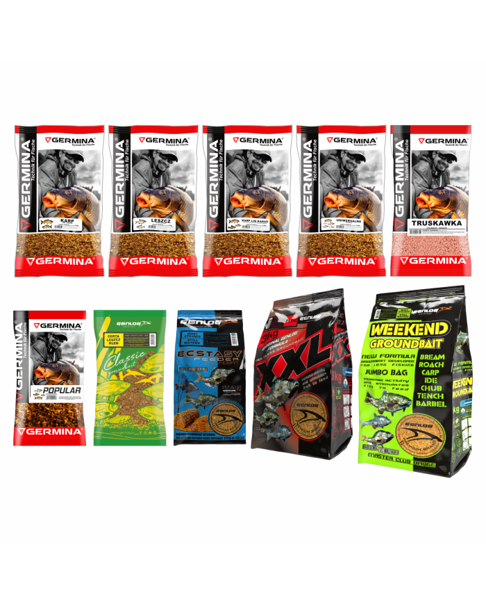 Zestaw zanęt GENLOG/GERMINA 25,5kg Zestaw zanęt GENLOG/GERMINA 25,5kg