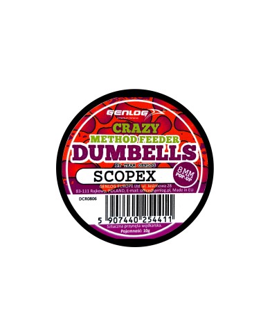 Crazy Dumbells Pop-Up GENLOG Scopex 8mm 10g Crazy Dumbells Pop-Up GENLOG Scopex 8mm 10g