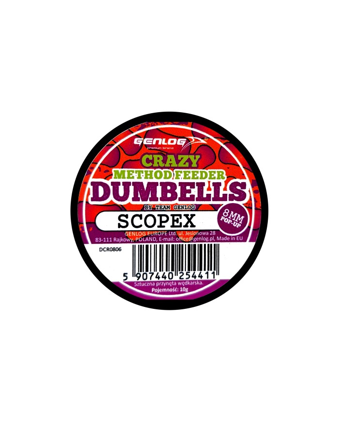 Crazy Dumbells Pop-Up GENLOG Scopex 8mm 10g Crazy Dumbells Pop-Up GENLOG Scopex 8mm 10g