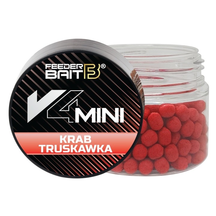 Wafters V4 Mini FEEDER BAIT - Krab & Truskawka 4mm