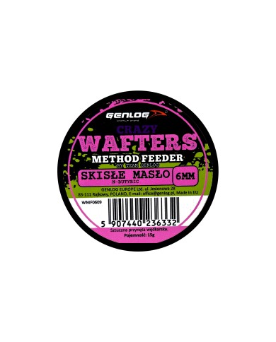Crazy Wafters Dumbells GENLOG Skisłe Masło 6mm 15g Crazy Wafters Dumbells GENLOG Skisłe Masło 6mm 15g