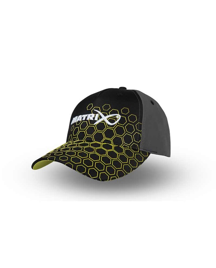 Matrix Hex Print Baseball Cap  - Black