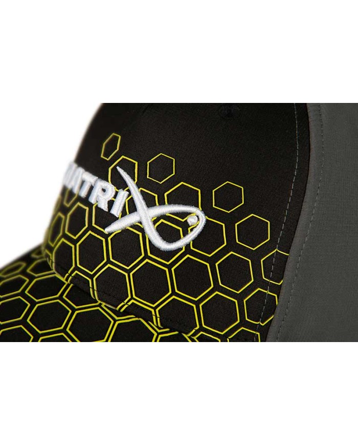 Matrix Hex Print Baseball Cap  - Black