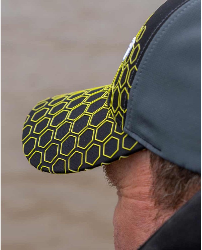 Matrix Hex Print Baseball Cap  - Black