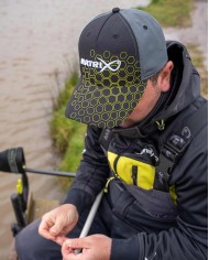 Matrix Hex Print Baseball Cap  - Black