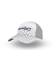 Matrix Hex Print Baseball Cap  - White