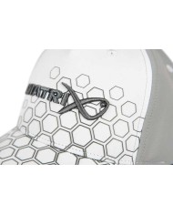 Matrix Hex Print Baseball Cap  - White