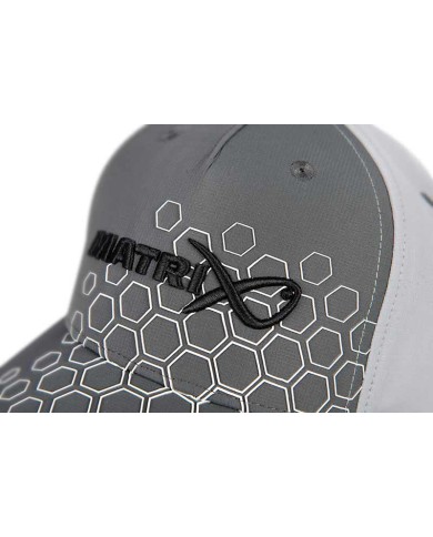 Matrix Hex Print Baseball Cap  - Grey