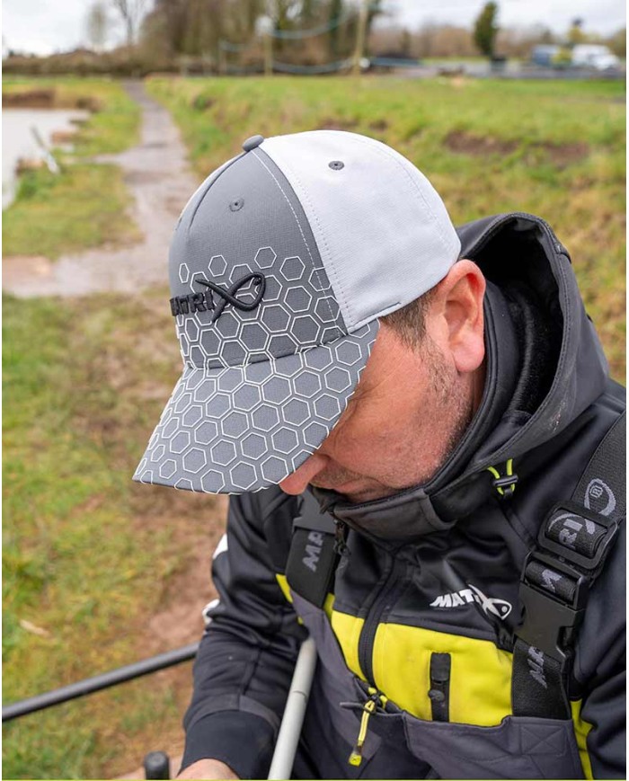 Matrix Hex Print Baseball Cap  - Grey