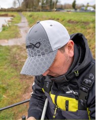 Matrix Hex Print Baseball Cap  - Grey