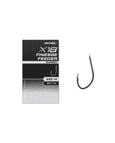 Haczyki MATRIX X1B Finesse Feeder Barbed - roz. 16 Haczyki MATRIX X1B Finesse Feeder Barbed - roz. 16