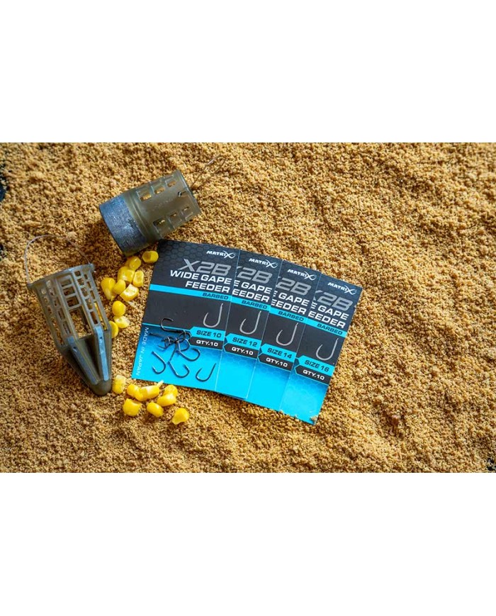 Haczyki MATRIX X2B Wide Gape Feeder Barbed - roz. 14 Haczyki MATRIX X2B Wide Gape Feeder Barbed - roz. 14