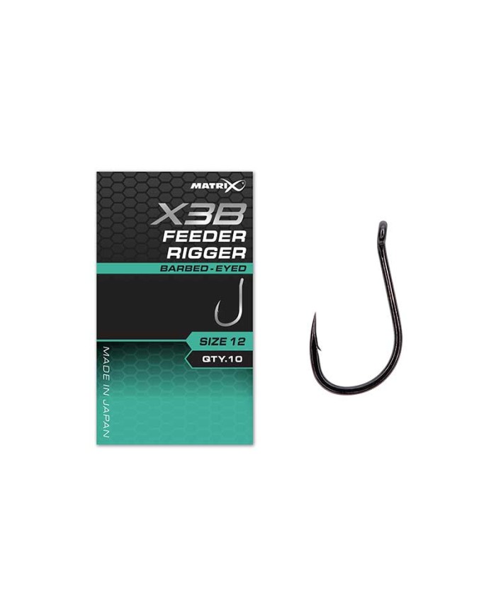 X3B Feeder Rigger Size 12 Barbed - Eyed