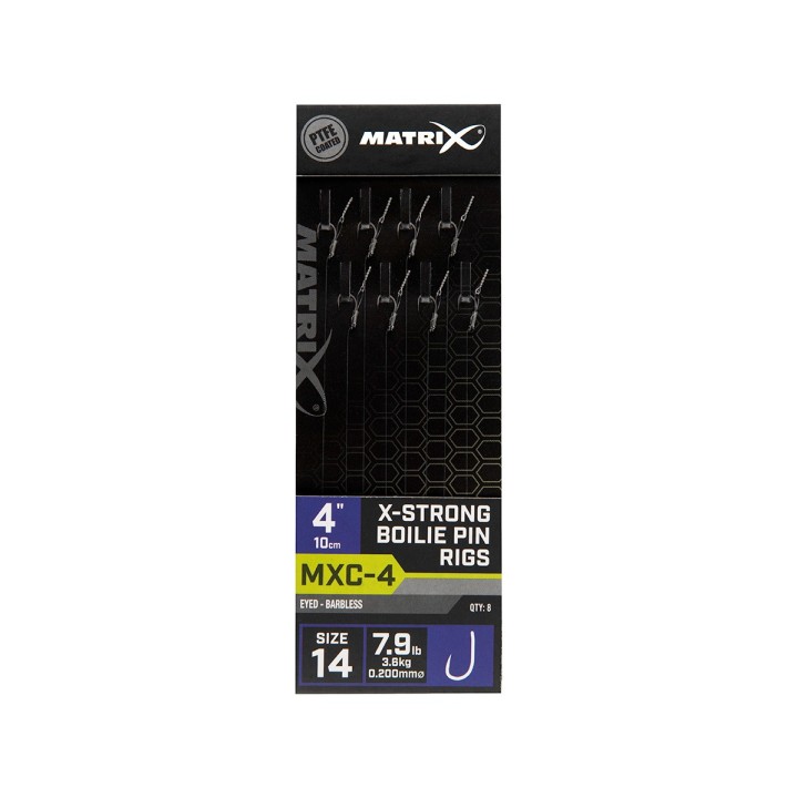 Przypony MATRIX MXC-4 nr 14 0.20mm 10cm Barbless X-Strong Boilie Pin