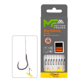 Przypony MIKADO MF14 Push Stop STOP Hak nr 8 Plecionka 0.14mm/10cm - op. 8 szt.