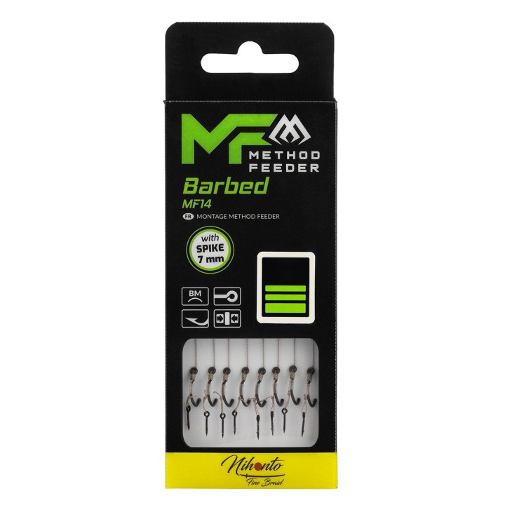Przypony MIKADO MF14 Z Igłą Hak nr 10 Plecionka 0.12mm/10cm - op. 8 szt.