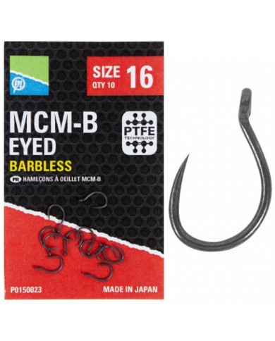 Haczyki Preston MCM-B Barbless Eyed - roz.18 Haczyki Preston MCM-B Barbless Eyed - roz.18