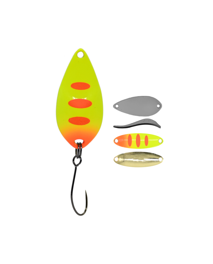 Błystka Wahadłowa GERMINA Trout Spoon 2.5g - Orange Tiger
