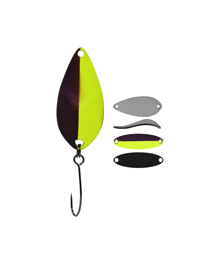 Błystka Wahadłowa GERMINA Trout Spoon 2.5g - Black Widow