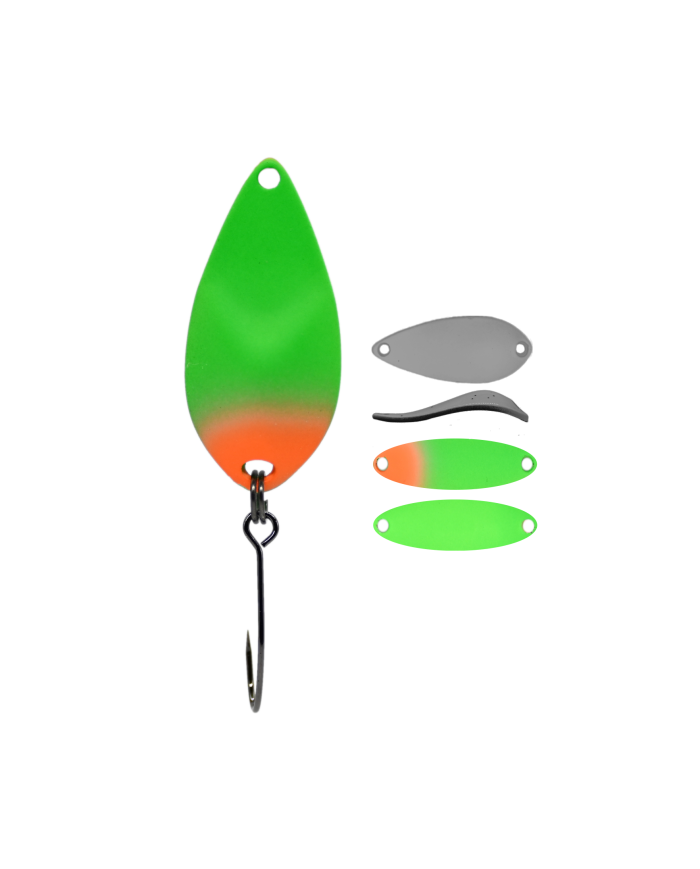 Błystka Wahadłowa GERMINA Trout Spoon 2.5g - Green Beetle