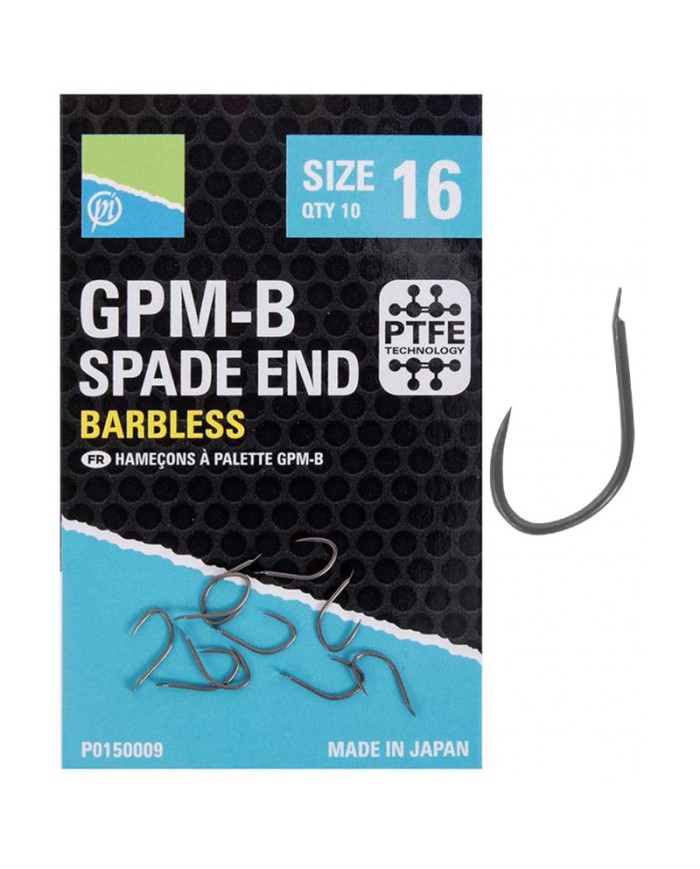 Haczyki Preston GPM-B Barbless Spade End - roz.16