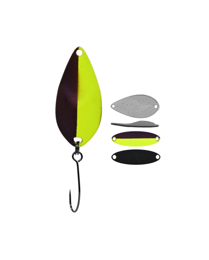 Błystka Wahadłowa GERMINA Trout Spoon 3g - Black Widow
