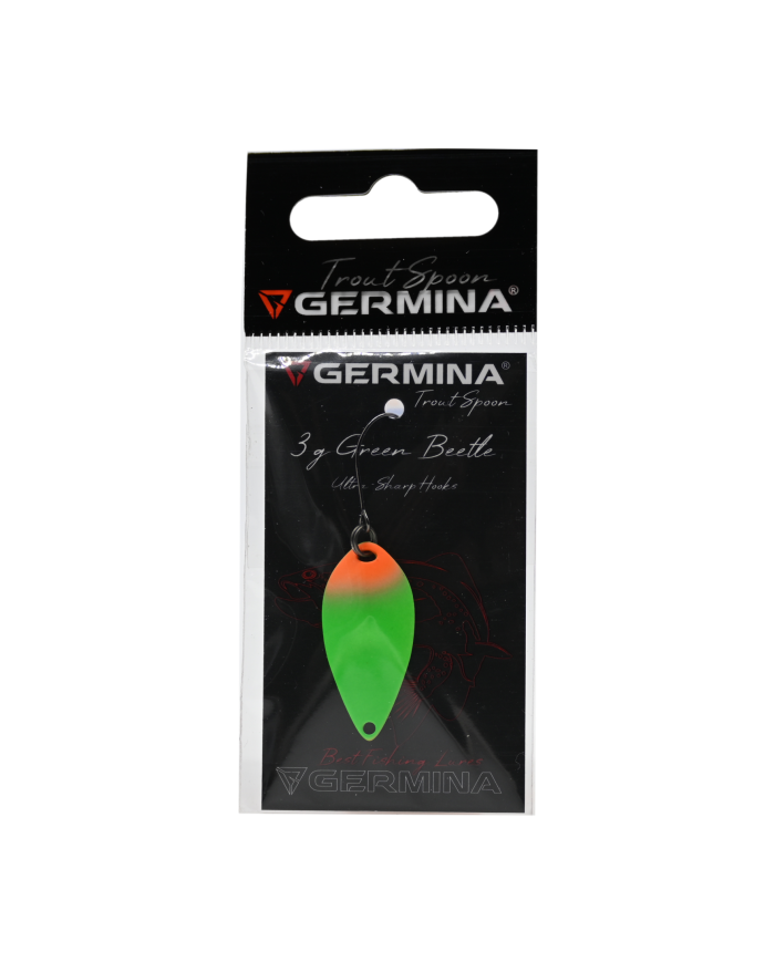 Błystka Wahadłowa GERMINA Trout Spoon 3g - Green Beetle