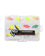Zestaw 12x Błystka Wahadłowa GERMINA Trout Spoon 1.5 g + Pudełko