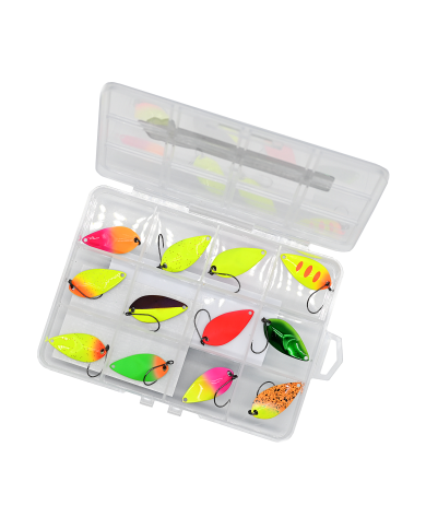 Zestaw 12x Błystka Wahadłowa GERMINA Trout Spoon 3g + Pudełko