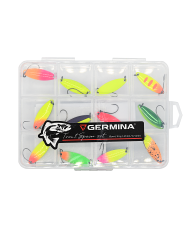 Zestaw 12x Błystka Wahadłowa GERMINA Trout Spoon 3.5g + Pudełko