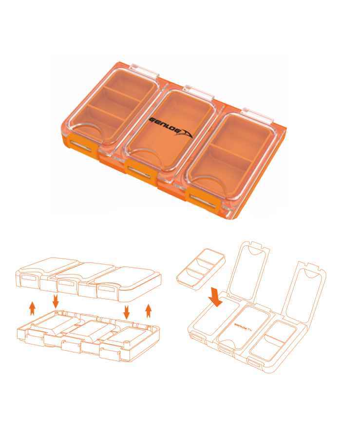 Pudełko wędkarskie GENLOG Mini Case Connection